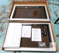 AS NEW Extra-Large Aluminum Pet Door Wall or Door Mount, Silver Frame, Includes Hardware & Instructions-