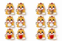 New 6 sets Cartoon Tiger Pant Waist Tightener Button Set