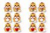 New 6 sets Cartoon Tiger Pant Waist Tightener Button Set