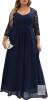 New Size 26 Nemidor Navy V Neck Maxi Dress- Formal- Excellent Quality
