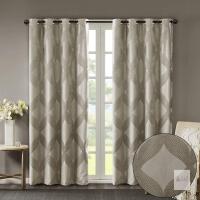 New Sun Smart Bentley Black Ogee Jacquard Total Blackout Grommet Curtain Panel, 50" &times; 84" &ndash; 1 Panel- Retail $52