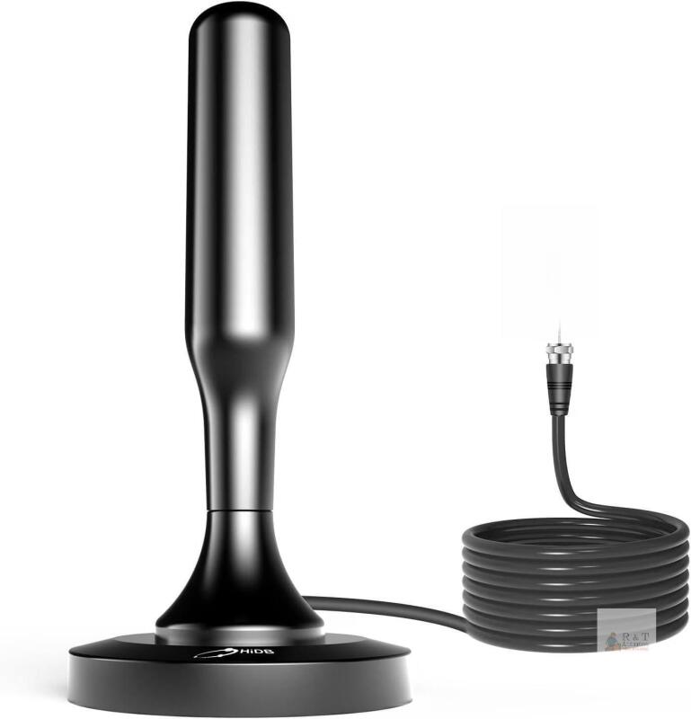 New TV Antenna, 2025 TV Antenna for Smart with Magnetic Base, Digital TV Antennas for 4K 1080P TV,Digital Antenna with 360&deg; Reception 4K 1080P HDTV Free for All Local TV Channels (Black cable10ft)