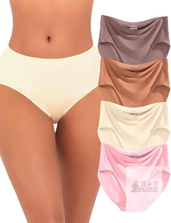 New Size XL Sth Big High Waisted Underwear for Women Lightweight No Show Panties Comfortable Full Coverage Briefs Seamless 4 Pack