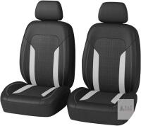 New 2 Pack Car Seat Covers, Premium Mesh Cloth Front Seat Cover Set, Breathable and Comfortable, Universal Interior Car Accessories, Automotive Seat Protector Covers for Cars Trucks SUV (Gray)