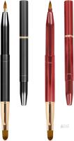 New Retails $30 Unaone [2 Pack] Lip Brush for Lipstick, Retractable Lip Brushes, Dual-ended Makeup Brush for Lipstick Lip Gloss, Include Lid