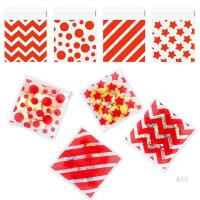 New 100-Pack Red Self-Sealing Cellophane Treat Bags &ndash; 3.9" &times; 4.7"