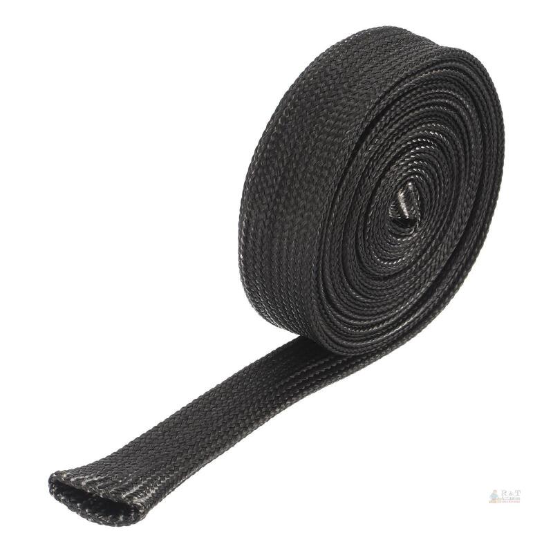 New Heat Shield Sleeve 0.5" ID 6.6Ft Fuel Line Heat Shield Sleeve 500℃ Black