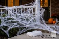 New 300g Halloween Spiders Web Decorations Super Stretch Spiders Web with 60 Fake Spiders