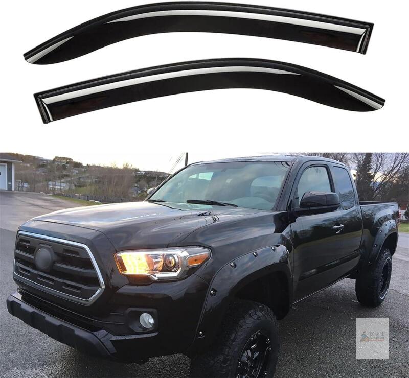 New Window Visors for Toyota Tacoma Access Cab/Double Cab 2016-2023,Window Deflector Rain Guards Sun Visors Vent Deflectors,Tape-On Style kye-409