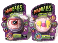 2 New MADBALLS Series 2 Gross Foam Balls: Swine Sucker #06, Fist Face #11.