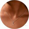 NEW Momlovu Silver-Tone Letter L Initial Pendant Necklace- Boxed