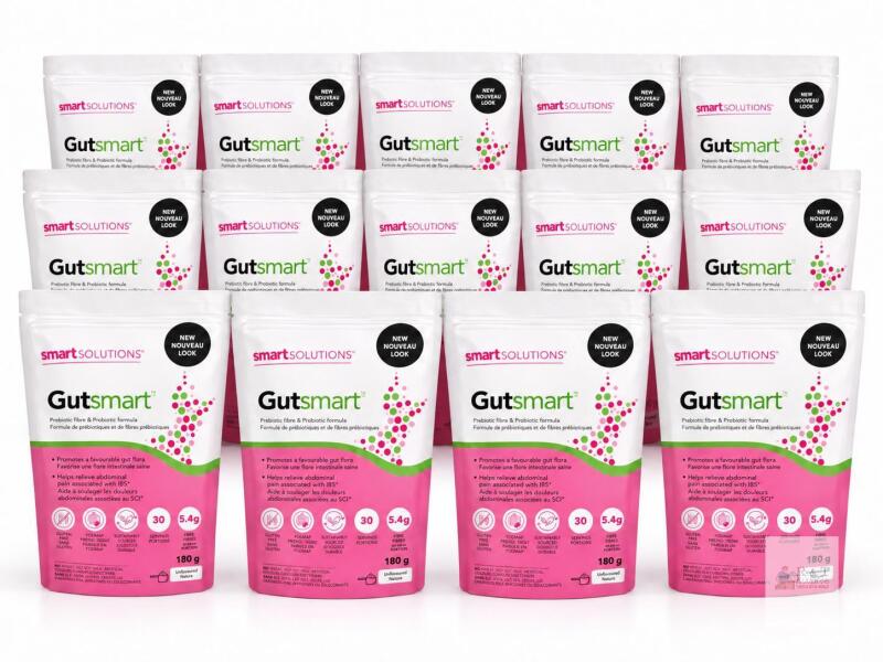 14 [EXP 2025 / 11] New Smart Solutions Gutsmart Powder Unflavoured, Prebiotic and Probiotic Formula, Promotes a Favourable Gut Flora and Helps Relieve Abdominal Pain Associated with IBS. With 5.4 g Fibre, Gluten Free, Non-GMO, Soy Free, No Artificial Pres