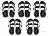 5 New Size 8 Men's Harssidanzar l Slides Sandals Double Buckle Adjustable Slides EVA Flat Sandals KM243CA