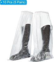 New PATIKIL Shoe Covers, 10 Pack (5 Pairs) Disposable Non Slip Boot and Shoe Covers Waterproof Overshoes Cover for Indoor Outdoor, White