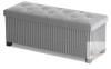 NEW LITZFUR 110cm Grey Velvet Storage Ottoman Bench with Tufted Top and Folding Design