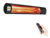 NEW ZIPEAK 1500W Infrared Electric Patio Heater Wall Mounted, Remote Included, Black, IP65