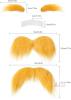 2 SETS (1 pack) Yellow Mustache and Eyebrows with Spare Tape, Realistic Yellow Fake Mustache and Eyebrows - 2