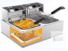NEW TANGME Commercial Double Tank Electric Deep Fryer, 3600W, 20L Capacity, Stainless Steel - 3