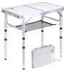 NEW Sportneer Small Folding Camping Table 2ft, Adjustable Heights, Mesh Layer, Aluminum Frame