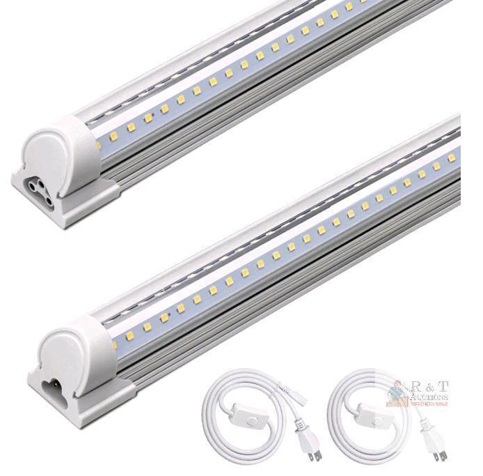 NEW Barrina T8 LED Shop Lights, 4FT 5500LM 40W 6500K, Pack of 2, Linkable, Clear V Shape, ETL Listed