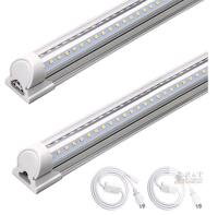 NEW Barrina T8 LED Shop Lights, 4FT 5500LM 40W 6500K, Pack of 2, Linkable, Clear V Shape, ETL Listed