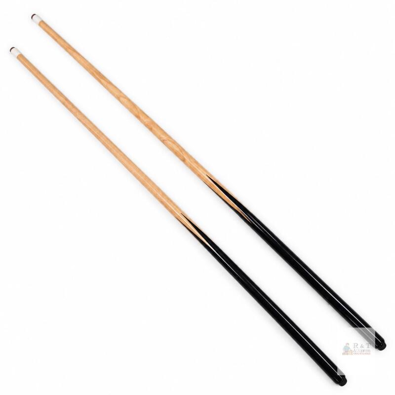 NEW Set of 2 36-Inch Shorty Wooden Billiard Cue Sticks with 11mm Glue-On Tips