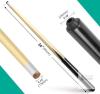 NEW Set of 2 36-Inch Shorty Wooden Billiard Cue Sticks with 11mm Glue-On Tips - 2