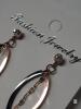 NEW COOLSTEELANDBEYOND Two-Tone Rose Gold & Black Infinity Drop Earrings with Rhinestone Studs - 3