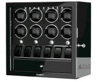 NEW DUKWIN 8-Slot Watch Winder with 6 Extra Watch Storage, Jewelry Drawer, LED Illumination