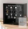 NEW DUKWIN 8-Slot Watch Winder with 6 Extra Watch Storage, Jewelry Drawer, LED Illumination - 2