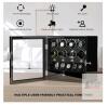 NEW DUKWIN 8-Slot Watch Winder with 6 Extra Watch Storage, Jewelry Drawer, LED Illumination - 4