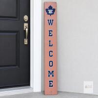 PRELOVED TML Toronto Maple Leafs WELCOME Handmade Wood Sign , Measures 5.5"&times;48 &frac14;"
