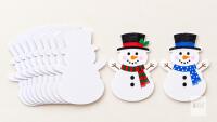 New INCLUDES GLUE DOTS Geyee 100 Pcs Christmas Theme 10cm Snowman Cutouts for Classroom Bulletin Board Decoration Winter Paper Creative Cutouts with 100 Pcs Glue Point Dots for Kids DIY Craft School Projects Xmas Party Supply