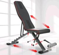 NEW YOLEO Adjustable Weight Bench, Model 20234411, 827 lbs Capacity, Foldable Design