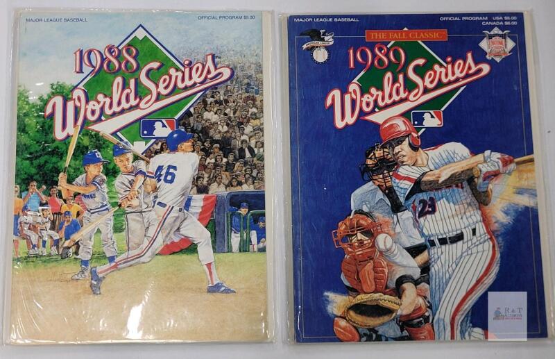 1988 & 1989 MLB Baseball World Series Official Program Guide Magazines