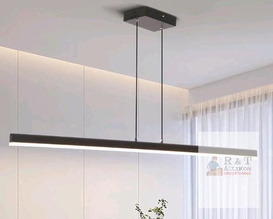 NEW 41.73" Modern Linear LED Pendant Light Fixture, Dimmable, Black Finish