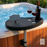 NEW Hot Tub Tray Table 23"x15" with 3 Cup Holders, Phone Slot, 360&deg; Rotating Side Table, Waterproof