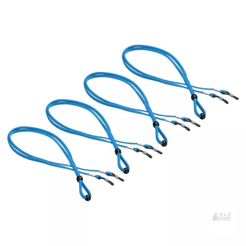 4 New Sky Blue Adjustable Eyeglass Straps