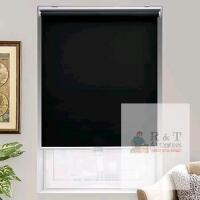 NEW AOSKY Blackout Roller Shade 46"x72", Black, Manual Chain, 100% Light Blocking, X0047K05OV