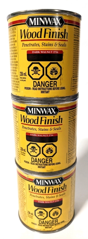 3 New MINWAX Wood Finish: Dark Walnut 2716 (236ml ea)