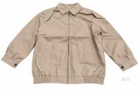 NEW Tan Lightweight Bomber Jacket, Size Large, Zipper Front, Elastic Hem, Adjustable Cuffs