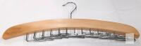 NEW Wooden Tie and Belt Hanger, 20 Chrome Steel Hooks, Swivel Hook, Natural Finish, Space-Saving