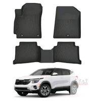 NEW Kia Seltos 2021&ndash;2026 Custom Fit TPE Floor Mats, 3-Piece Set, Black