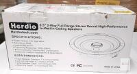 NEW Herdio HCS628BT 6.5" 2-Way In-Wall/In-Ceiling Bluetooth Speaker System, 200W Max, 4 Speakers