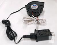 new B&R CD7530HS DC 12V Brushless Blower Fan Kit with Power Adapter and LED Modules