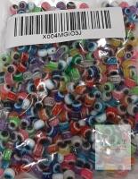 Multicolored 6mm Plastic "Googly Eye" Craft Beads, Approx. 500 pcs