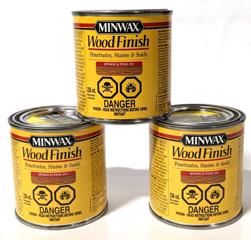 3 New MINWAX Wood Finish: Ipswich Pine 221 (236ml ea)