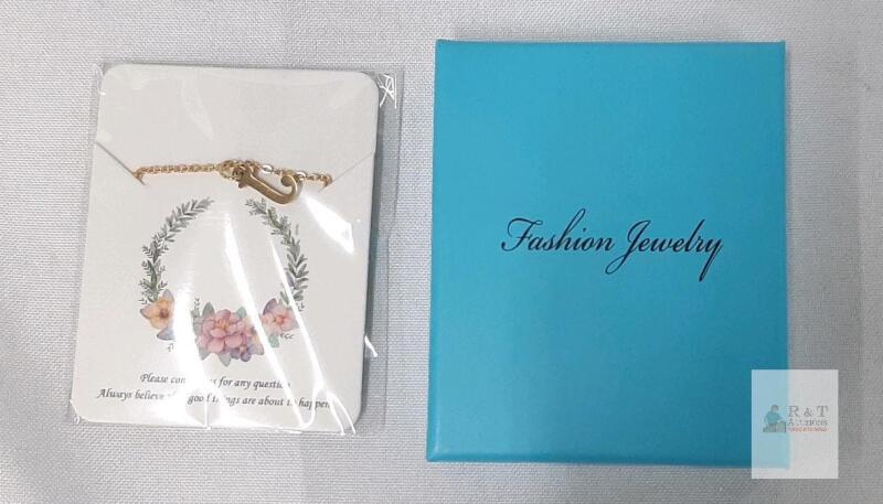 Gold-Tone Fashion Necklace with Lobster Clasp in Gift Box