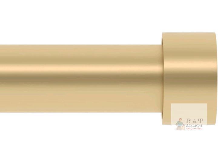 GSBLUNIE Gold Extra Long Curtain Rod, 30-214 inches, Heavy Duty, 1-inch Diameter