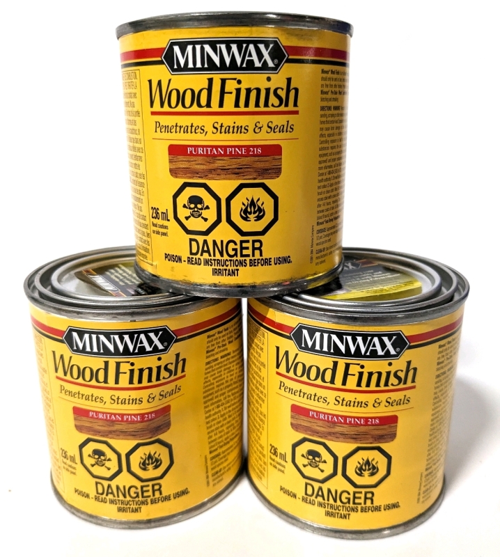 3 New MINWAX Wood Finish: Puritan Pine 218 (236ml ea)